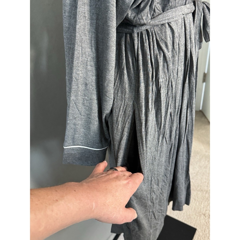 NWT Stars Above 3X/4X Gray W/White Piping Knee Length Robe W/Pockets - Picture 3 of 8